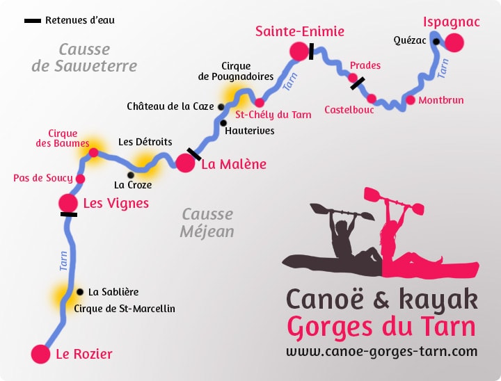 Carte des Gorges du Tarn